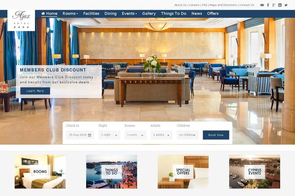 Site using Gdlr-hotel plugin