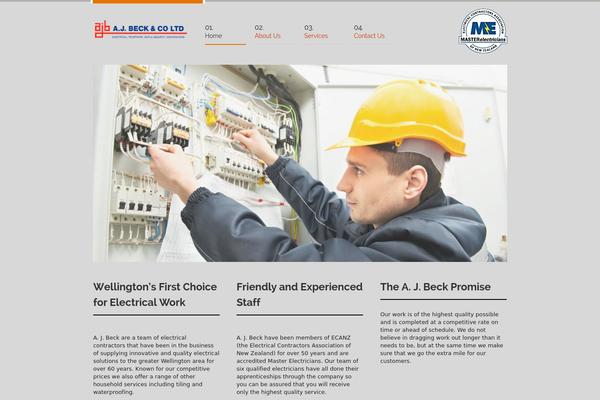 Industrial theme site design template sample