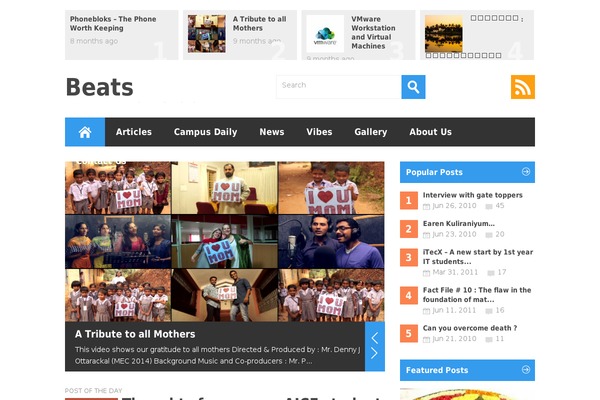 Metro theme site design template sample