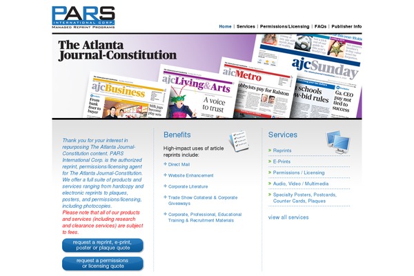 ajcreprints.com site used Microsite