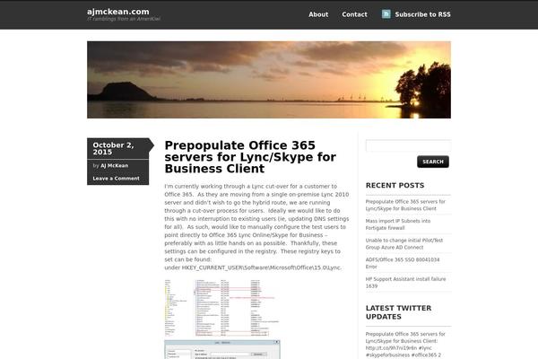 ajmckean.com site used Skeptical-wpcom