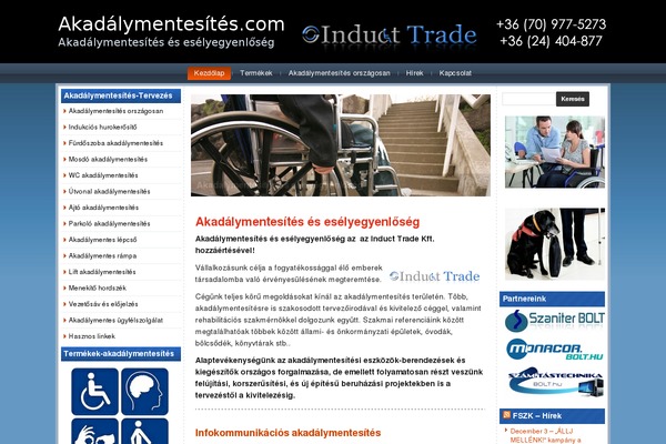 akadalymentesites.com site used Akadalymentesites