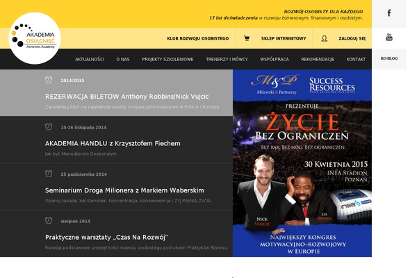 akademiaosiagniec.pl site used Academy