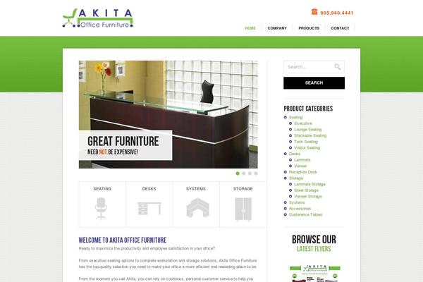 Akita theme site design template sample
