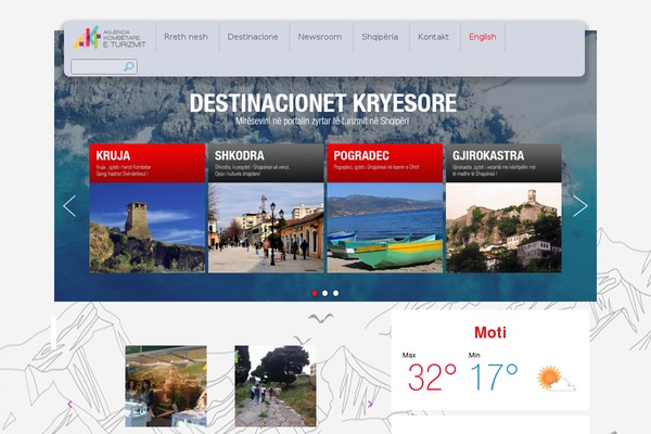 Destination theme site design template sample