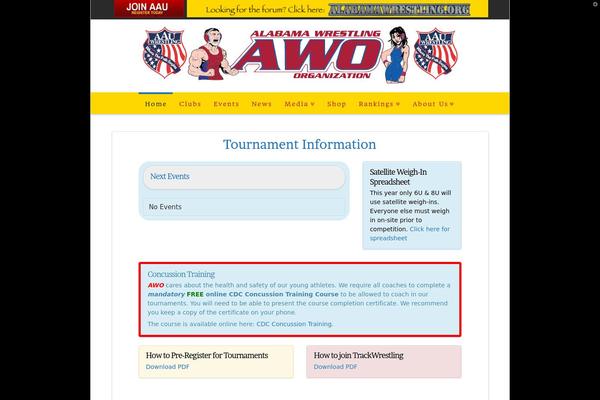 alabamawrestling.org site used X | The Theme