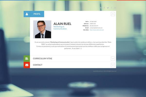 Cv theme site design template sample