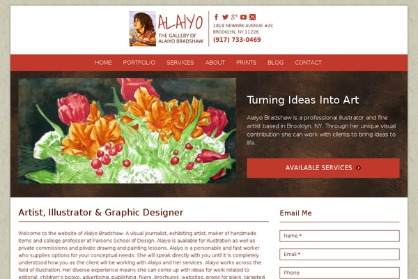 Bones theme site design template sample