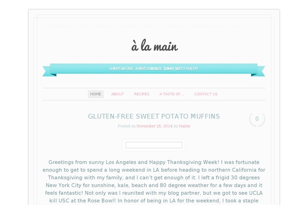 Food-blog theme site design template sample