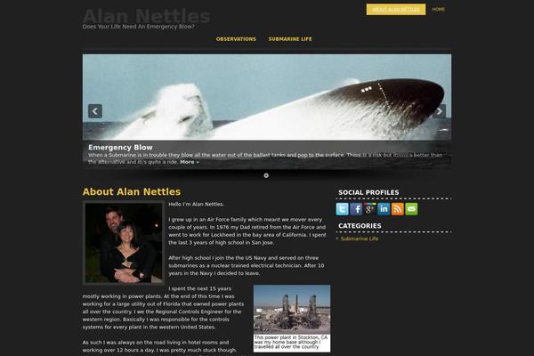 Submarine theme site design template sample