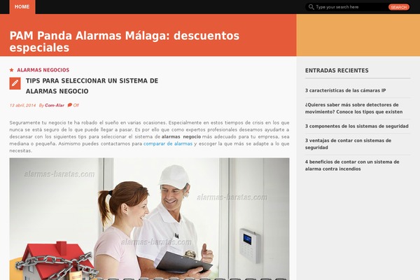 alarmas-baratas.com site used Forceful
