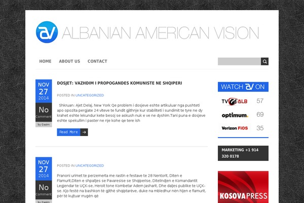 albanianamericanvision.com site used BoldR Lite