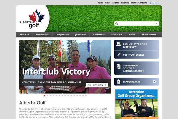 albertagolf.org site used Albertagolf