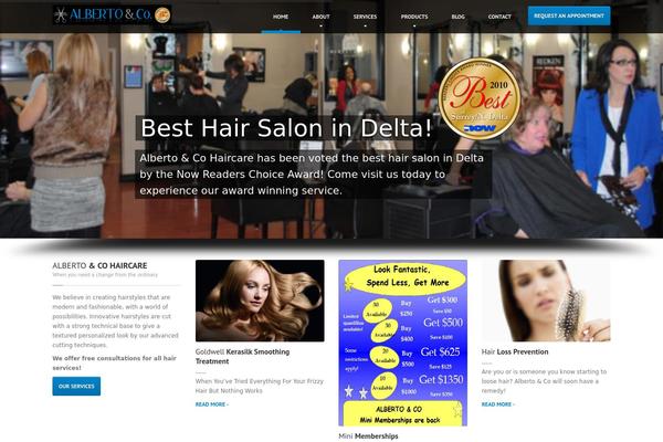 HairPress theme site design template sample