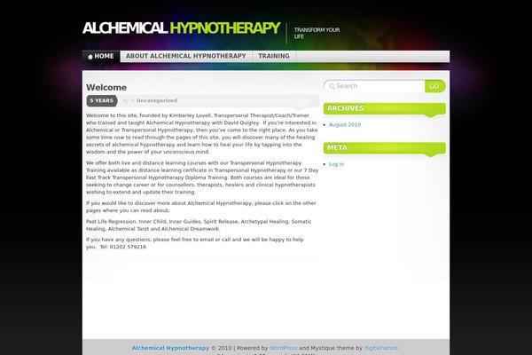 Mystique theme site design template sample