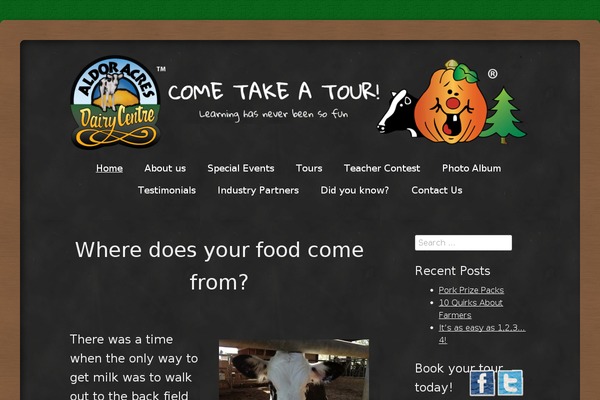 aldoracres.com site used Classic Chalkboard