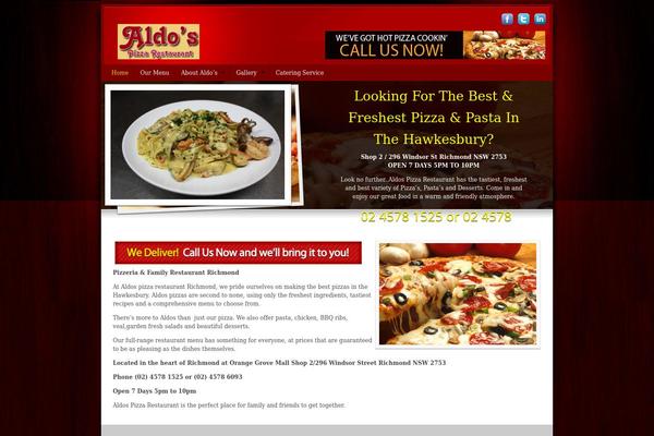Pizza theme site design template sample
