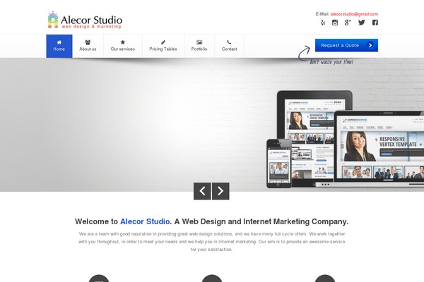 Metropolis theme site design template sample