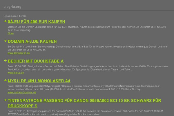 alegria.org site used Transcript