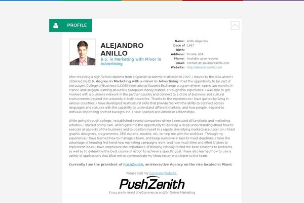 alejandroanillo.com site used Cv