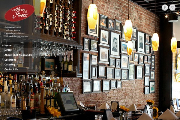 Ristorante theme site design template sample
