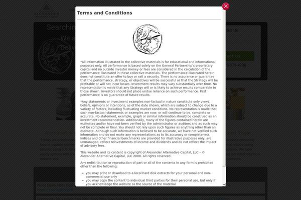 alexanderalternativecapital.com site used Customizr Pro