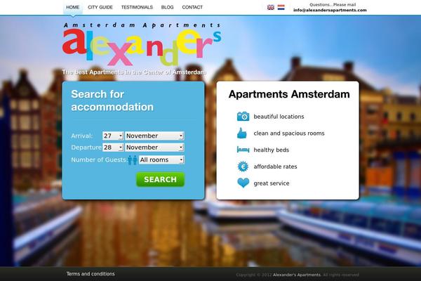 Alexander theme site design template sample