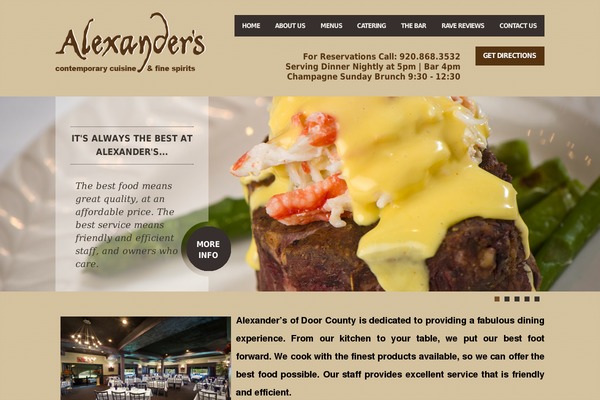 alexandersofdoorcounty.com site used Feast