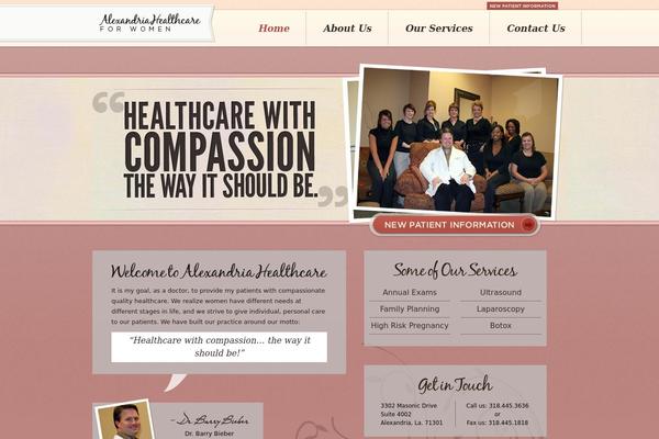 Alex theme site design template sample
