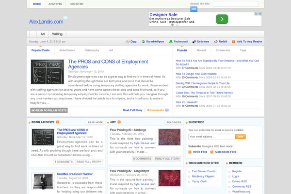 alexlandis.com site used Guzel-pro