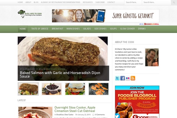 Foodpress theme site design template sample