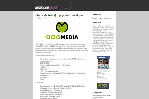 alexlopez.com site used Unsleepable[wordpress Official Public Theme]