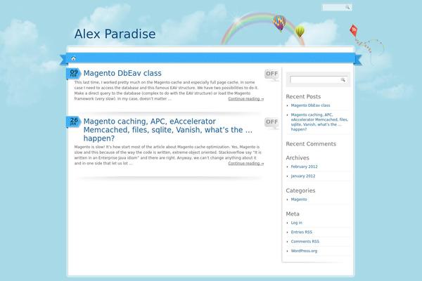 Rainbow theme site design template sample