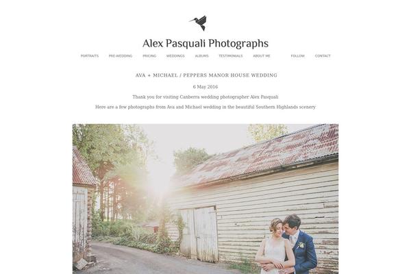 alexpasquali.com site used ProPhoto 3