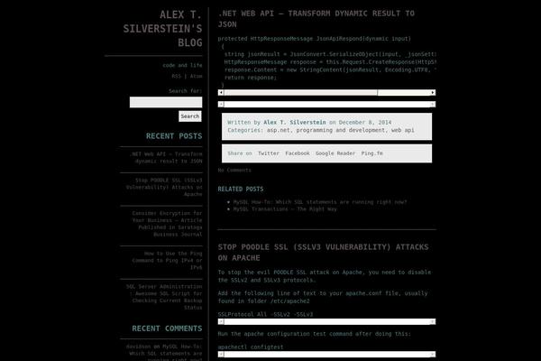 Site using Wp-syntax-effects plugin