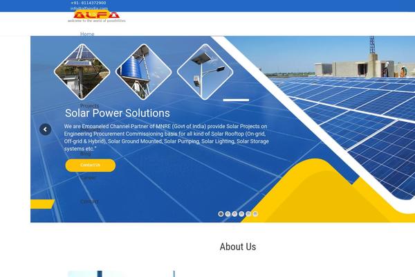 alfaindia.com site used Zephyr-child