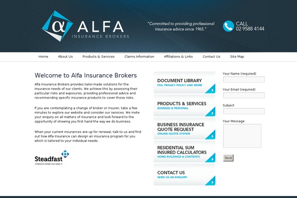 alfainsurance.com.au site used Alpha