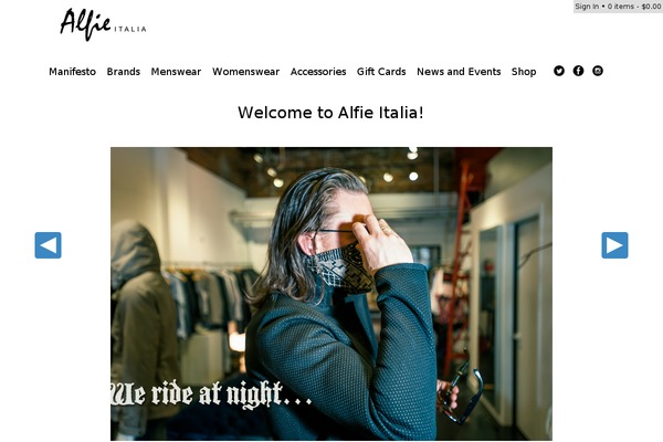 Alfie theme site design template sample