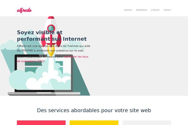 Alfredo theme websites examples
