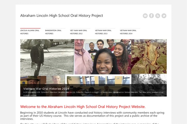 alhsoralhistoryproject.org site used Perfekto