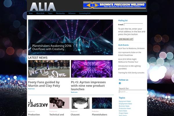 Alia theme site design template sample