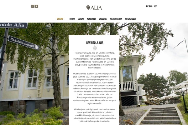 Alia theme site design template sample