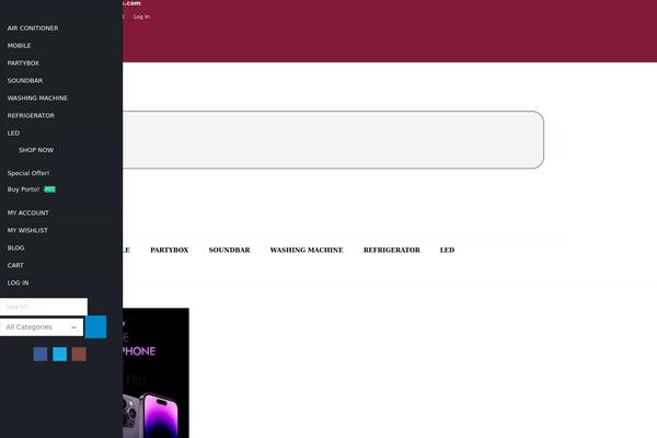 Porto Child theme site design template sample