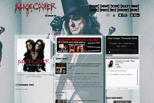 alicecooper.com site used Alicecooper-theme