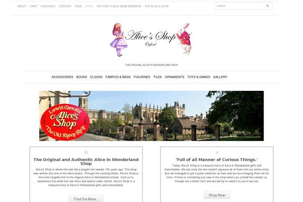 aliceinwonderlandshop.co.uk site used Theme47410