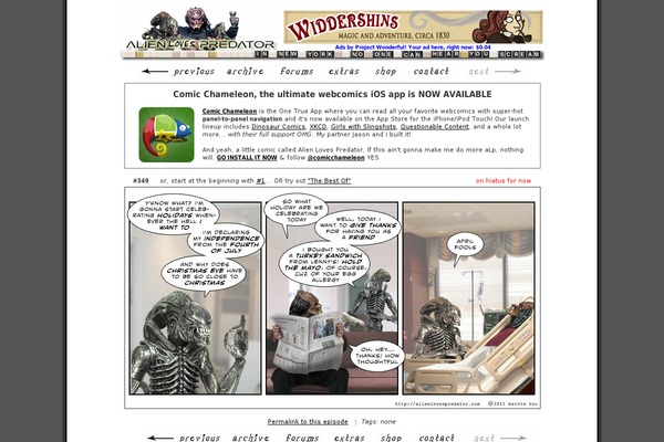 alienlovespredator.com site used Alp