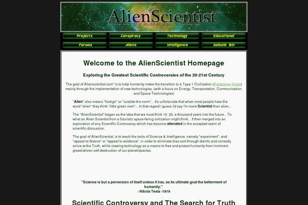 alienscientist.com site used Alien-scientist