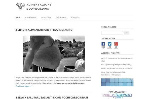 alimentazionebodybuilding.com site used Twentytwelve-child