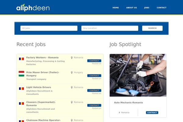 aliphdeen.com site used Jobify
