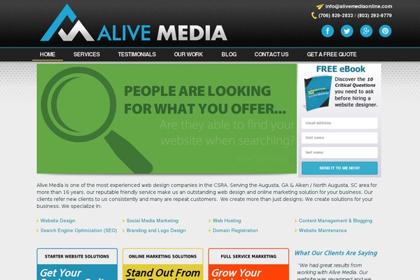 alivemediaonline.com site used Alivemedia